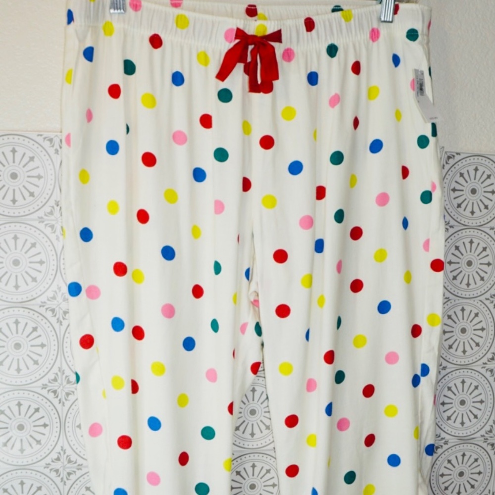 Old Navy Polkadot Matching Flannel Pajama Bottom